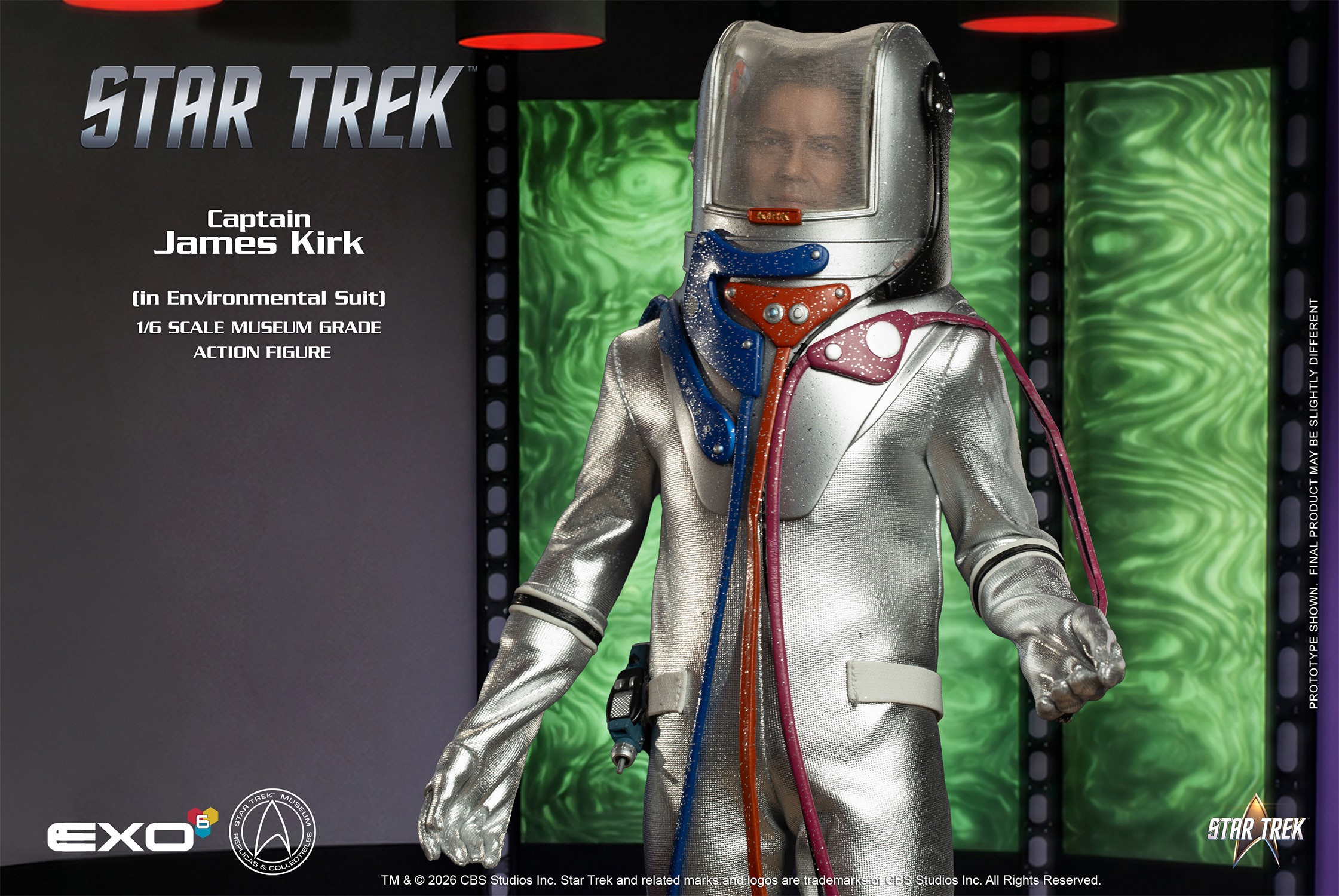 Star Trek Captain James T. Kirk (Environmental Spacesuit Edition) Sixth Scale Figure  (Prototype Shown) View 3