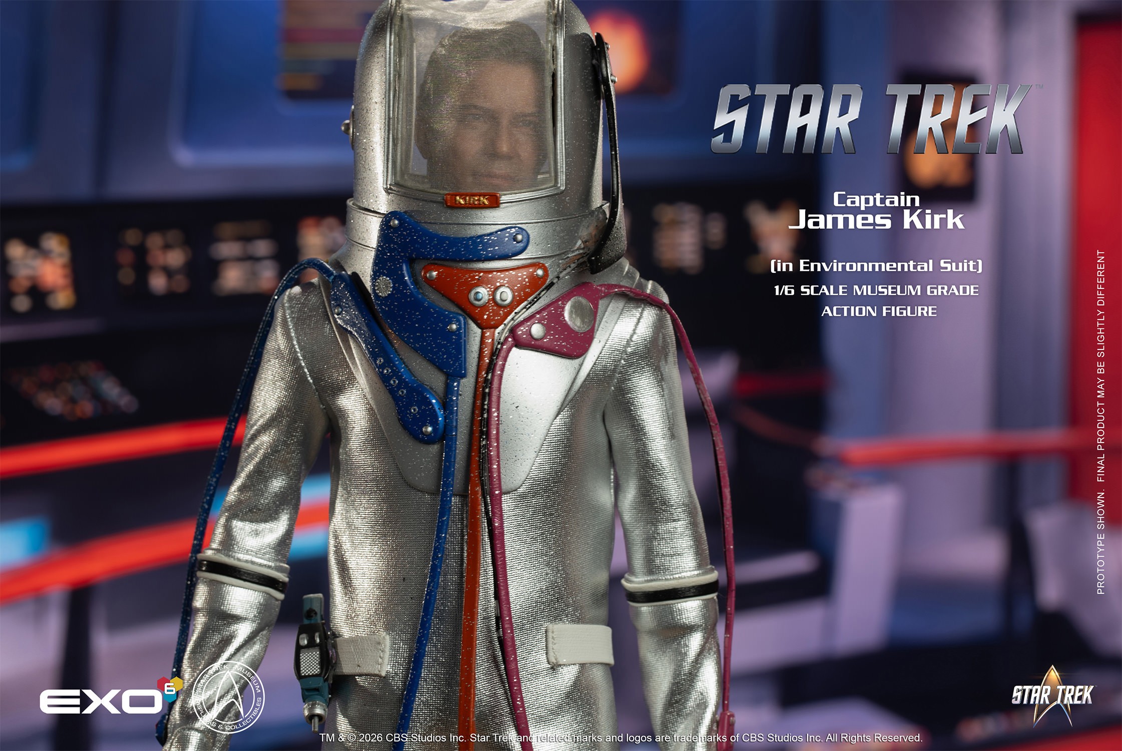 Star Trek Captain James T. Kirk (Environmental Spacesuit Edition) Sixth Scale Figure  (Prototype Shown) View 4