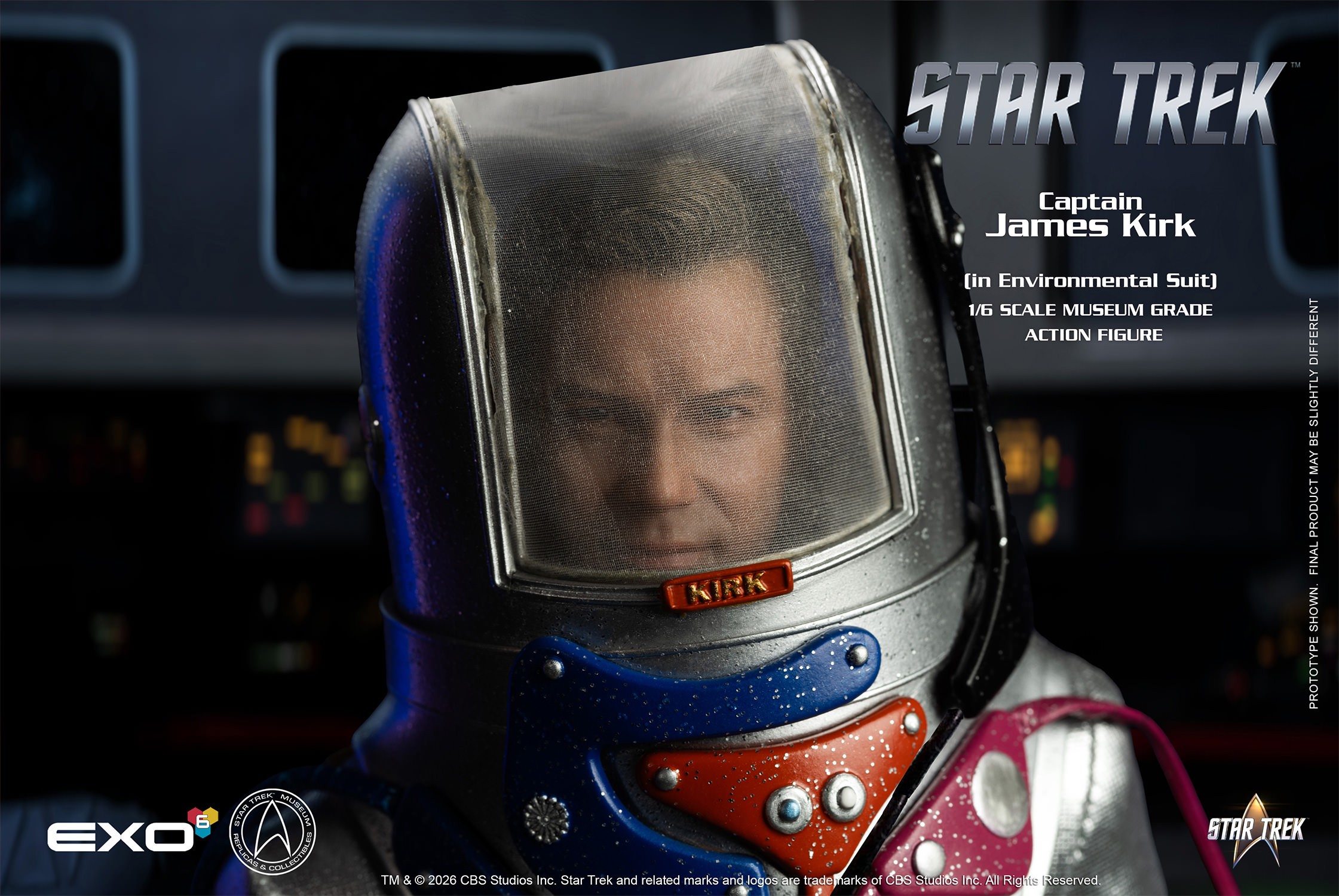 Star Trek Captain James T. Kirk (Environmental Spacesuit Edition) Sixth Scale Figure  (Prototype Shown) View 5