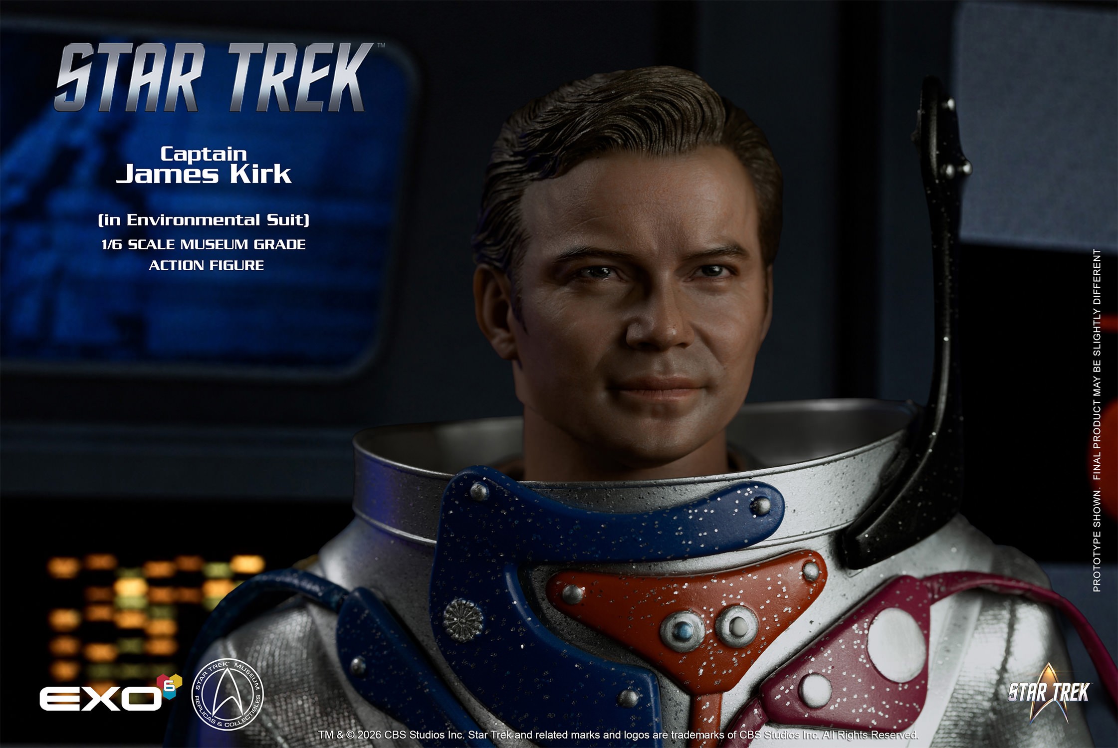 Star Trek Captain James T. Kirk (Environmental Spacesuit Edition) Sixth Scale Figure  (Prototype Shown) View 6