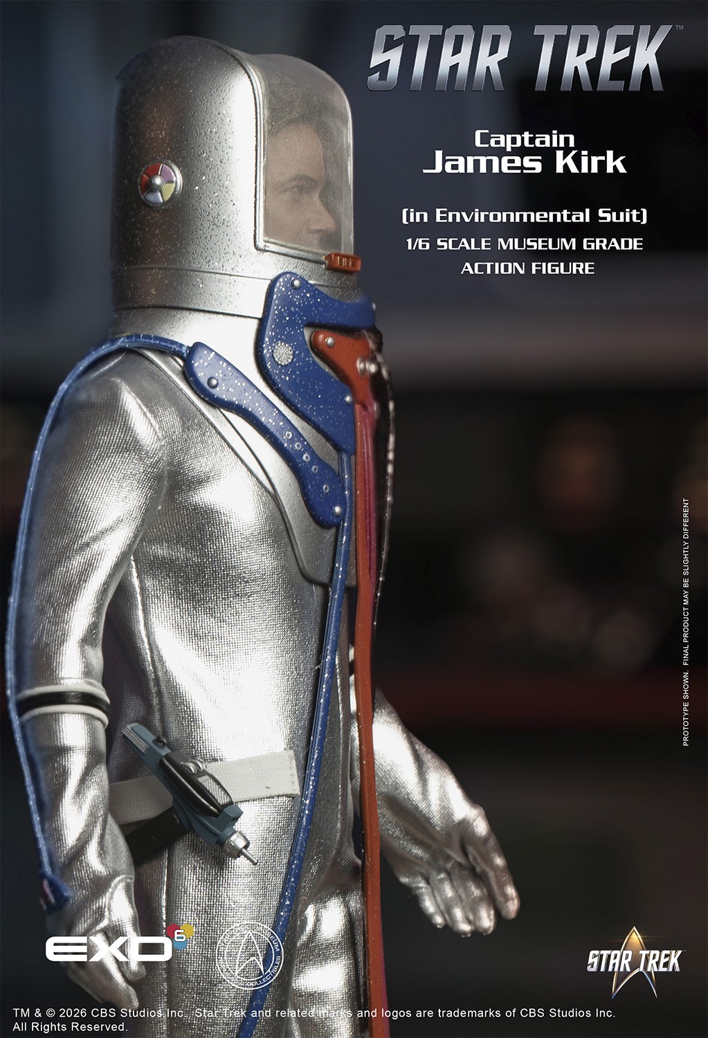 Star Trek Captain James T. Kirk (Environmental Spacesuit Edition) Sixth Scale Figure  (Prototype Shown) View 7