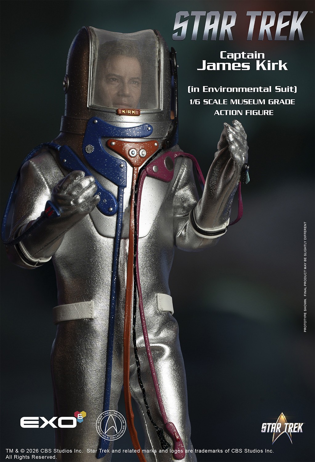 Star Trek Captain James T. Kirk (Environmental Spacesuit Edition) Sixth Scale Figure  (Prototype Shown) View 9