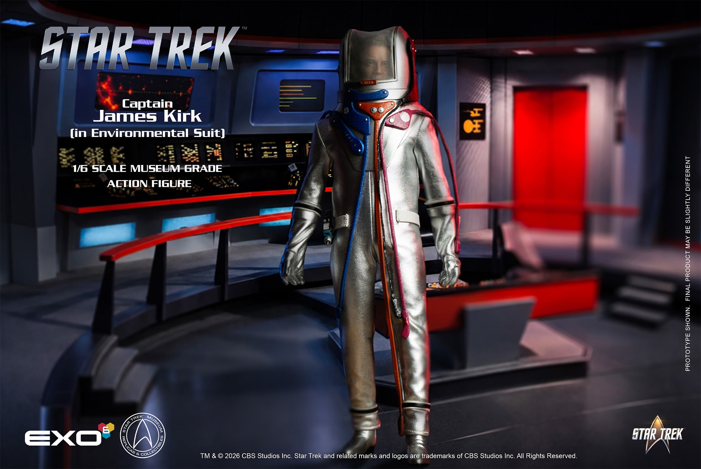Star Trek Captain James T. Kirk (Environmental Spacesuit Edition) Sixth Scale Figure  (Prototype Shown) View 10