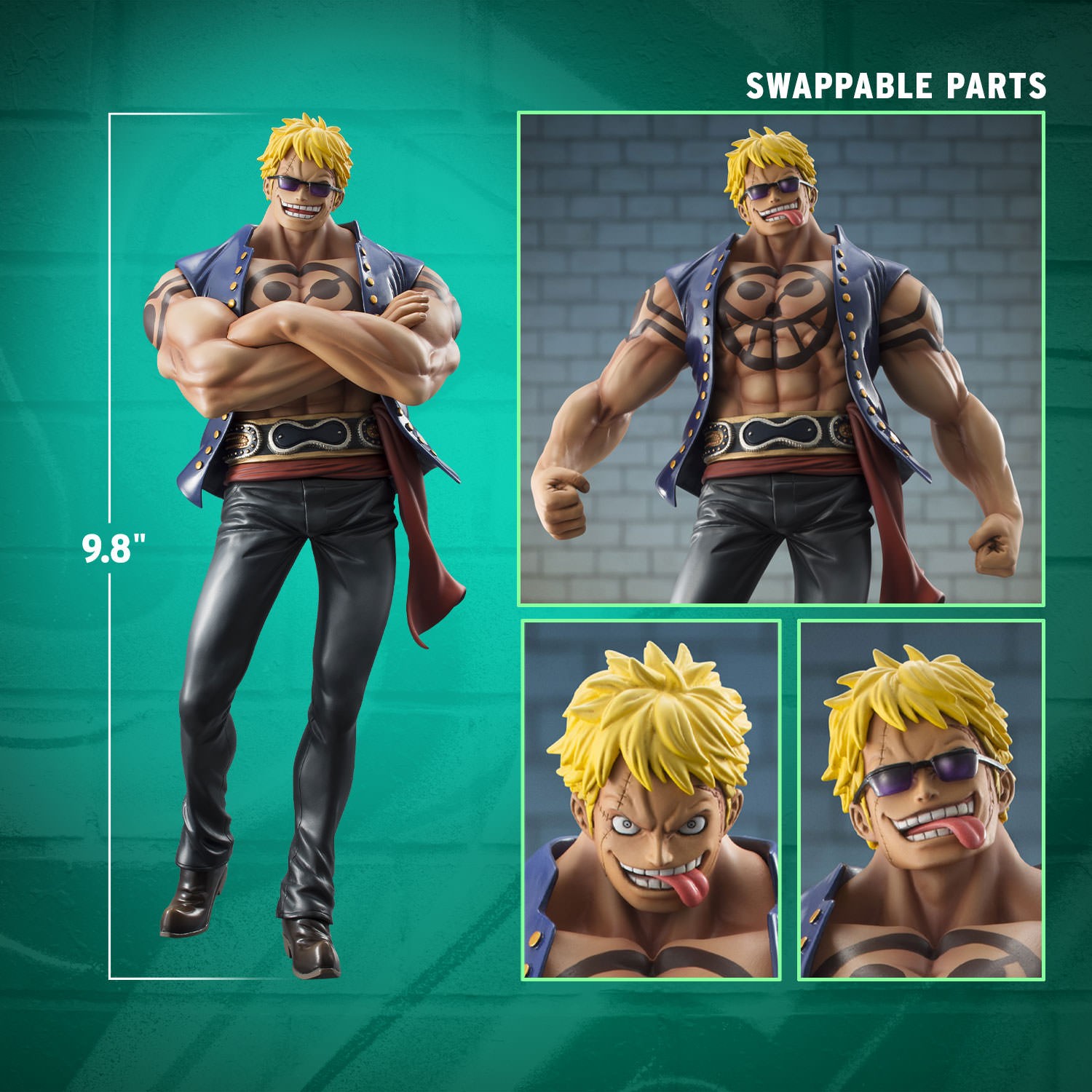 One Piece Bellamy the Hyena Collectible Figure  (Prototype Shown) View 2