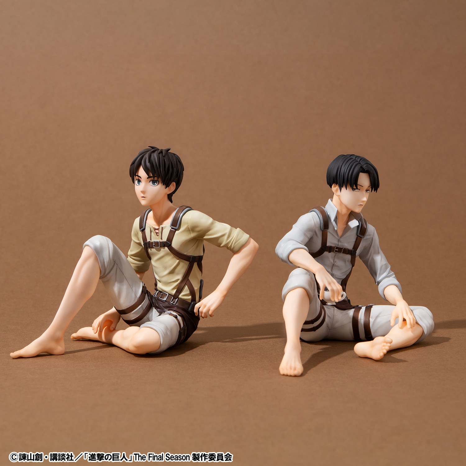 Attack on Titan Eren and Squad Captain Levi Set Collectible Figure  (Prototype Shown) View 1
