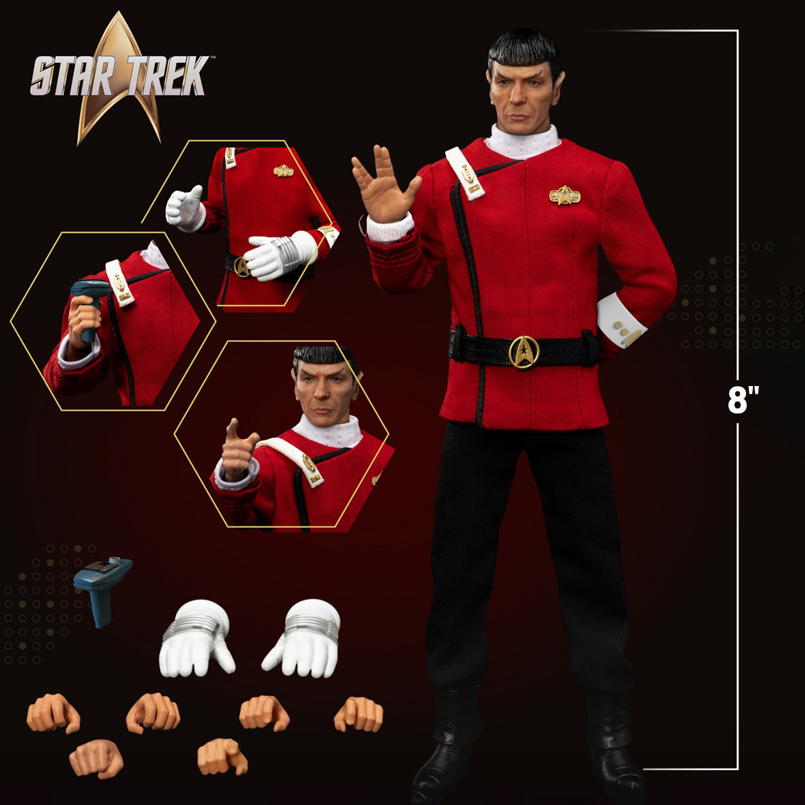Star Trek Spock Action Figure  (Prototype Shown) View 2