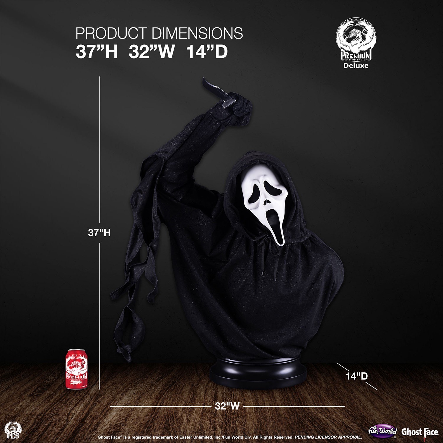Ghost Face® Ghost Face (Deluxe Edition) Life-Size Bust  (Prototype Shown) View 2