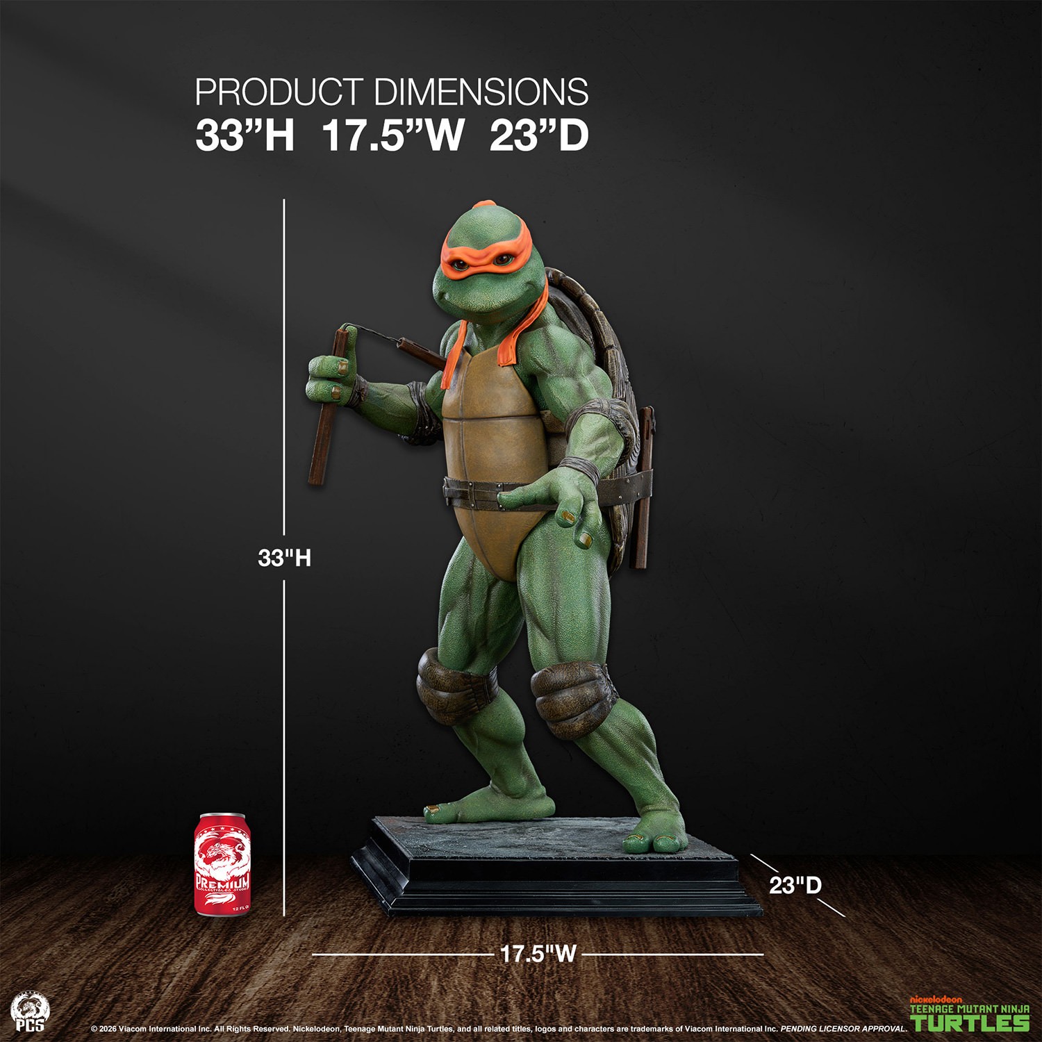 Teenage Mutant Ninja Turtles TMNT - Michelangelo 1:2 Scale Statue  (Prototype Shown) View 2