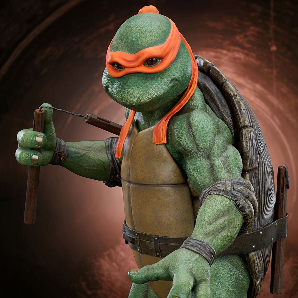 Teenage Mutant Ninja Turtles TMNT - Michelangelo 1:2 Scale Statue  (Prototype Shown) View 3