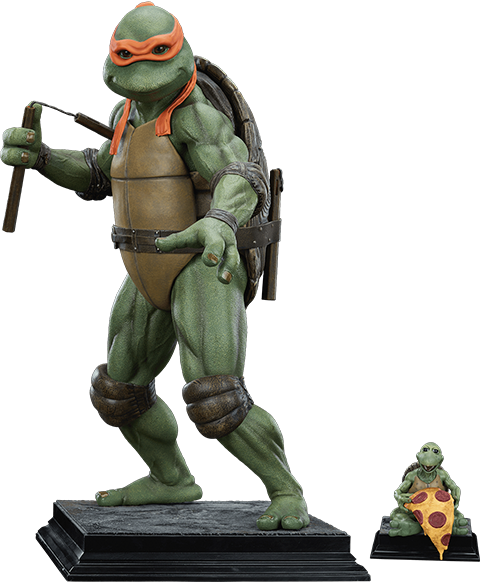 Teenage Mutant Ninja Turtles TMNT – Michelangelo (Deluxe Edition) 1:2 Scale Statue  (Prototype Shown) View 11
