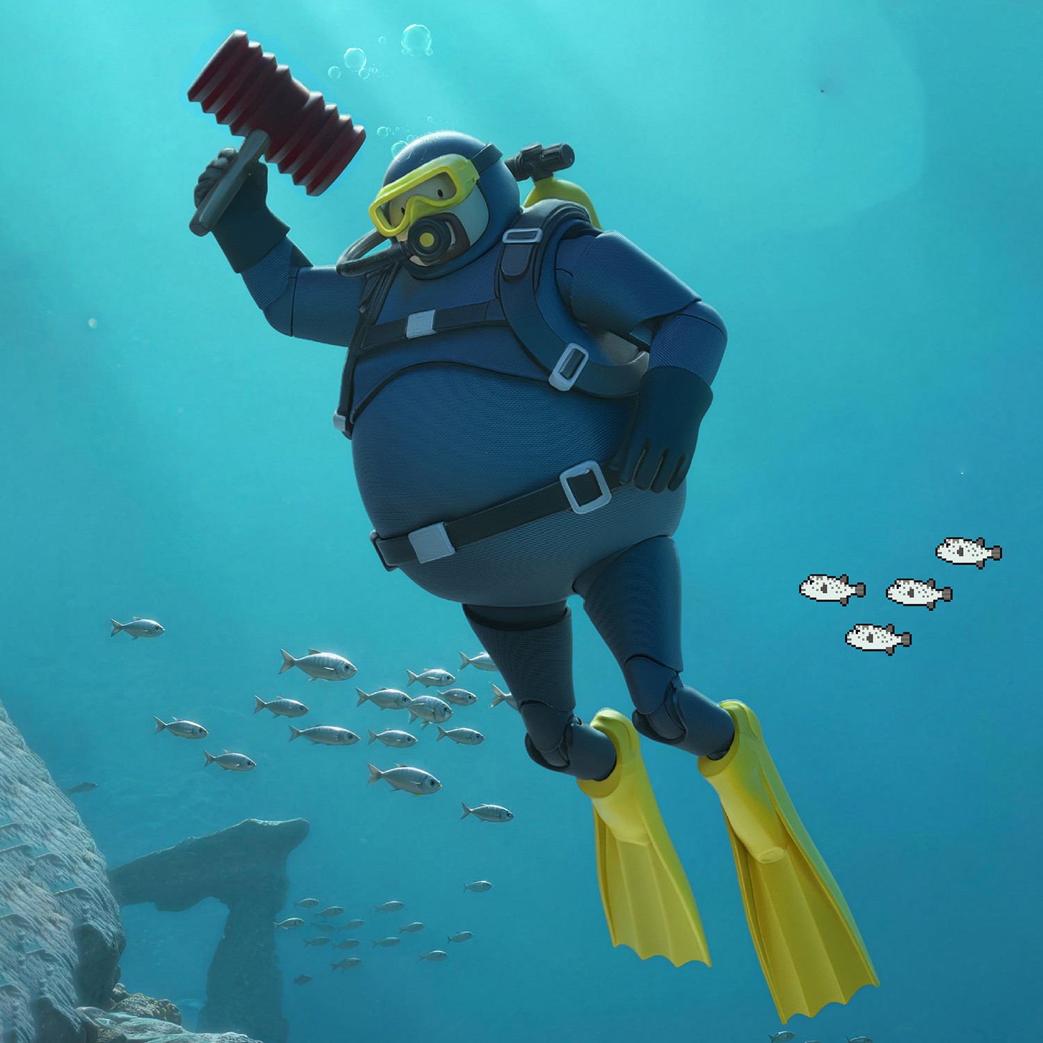 Beautiful Chemistry Dave the Diver Action Figure  (Prototype Shown) View 1