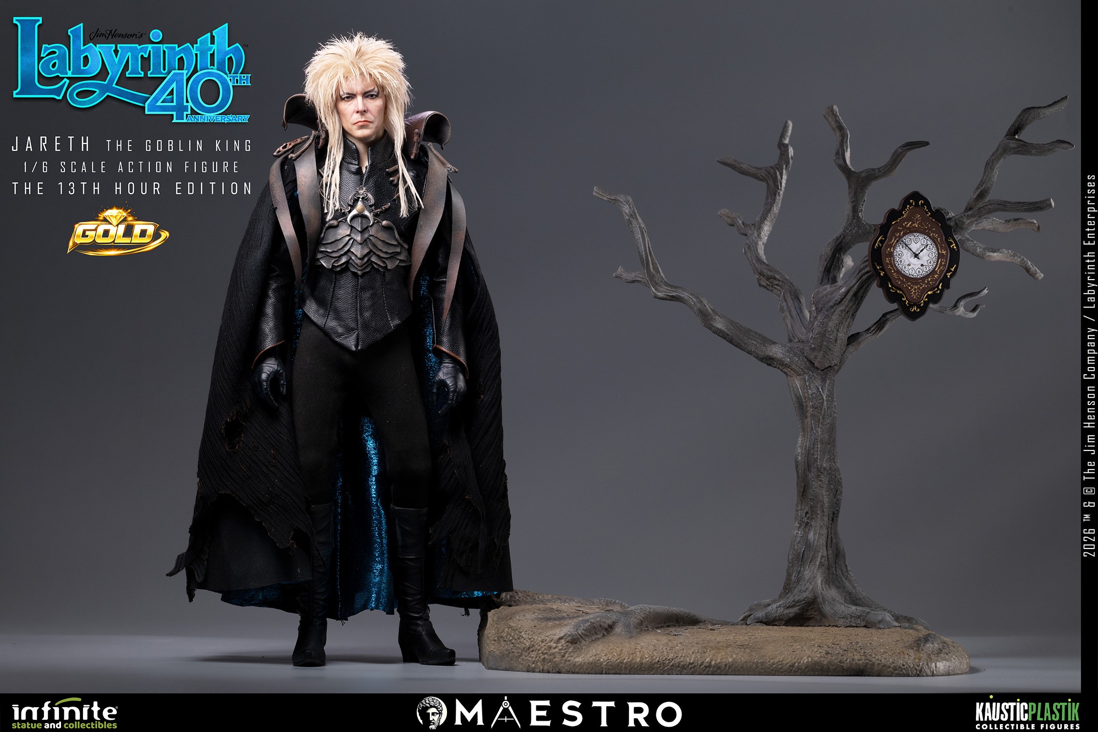 Labyrinth Jareth the Goblin King (The 13th Hour Edition) Gold Sixth Scale Figure  (Prototype Shown) View 16
