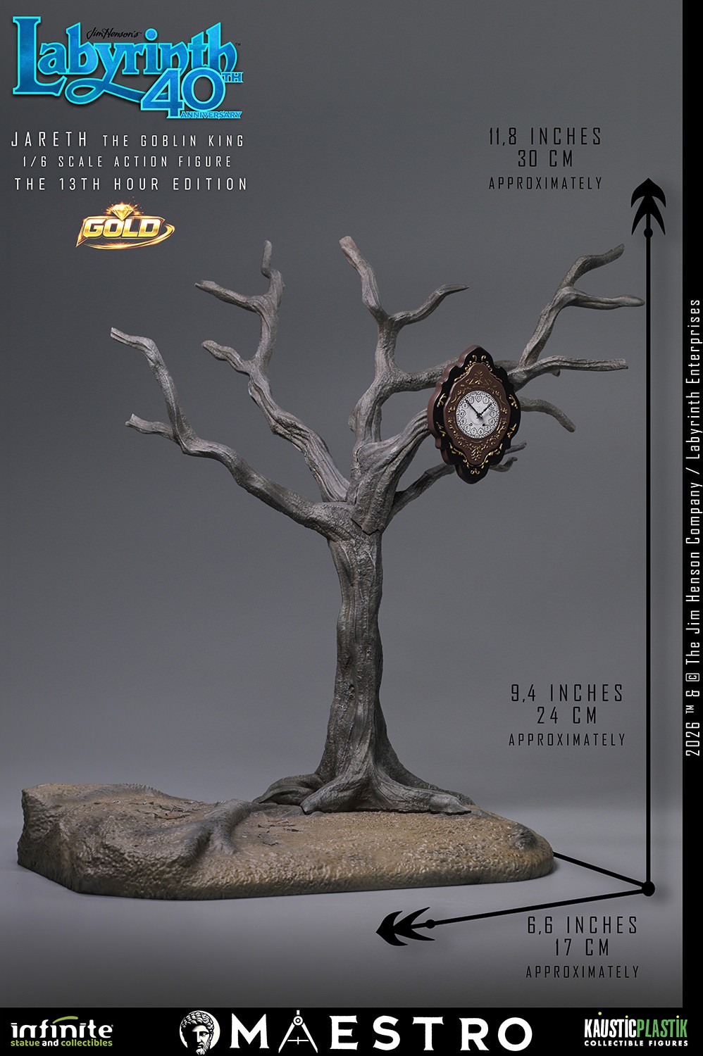 Labyrinth Jareth the Goblin King (The 13th Hour Edition) Gold Sixth Scale Figure  (Prototype Shown) View 21