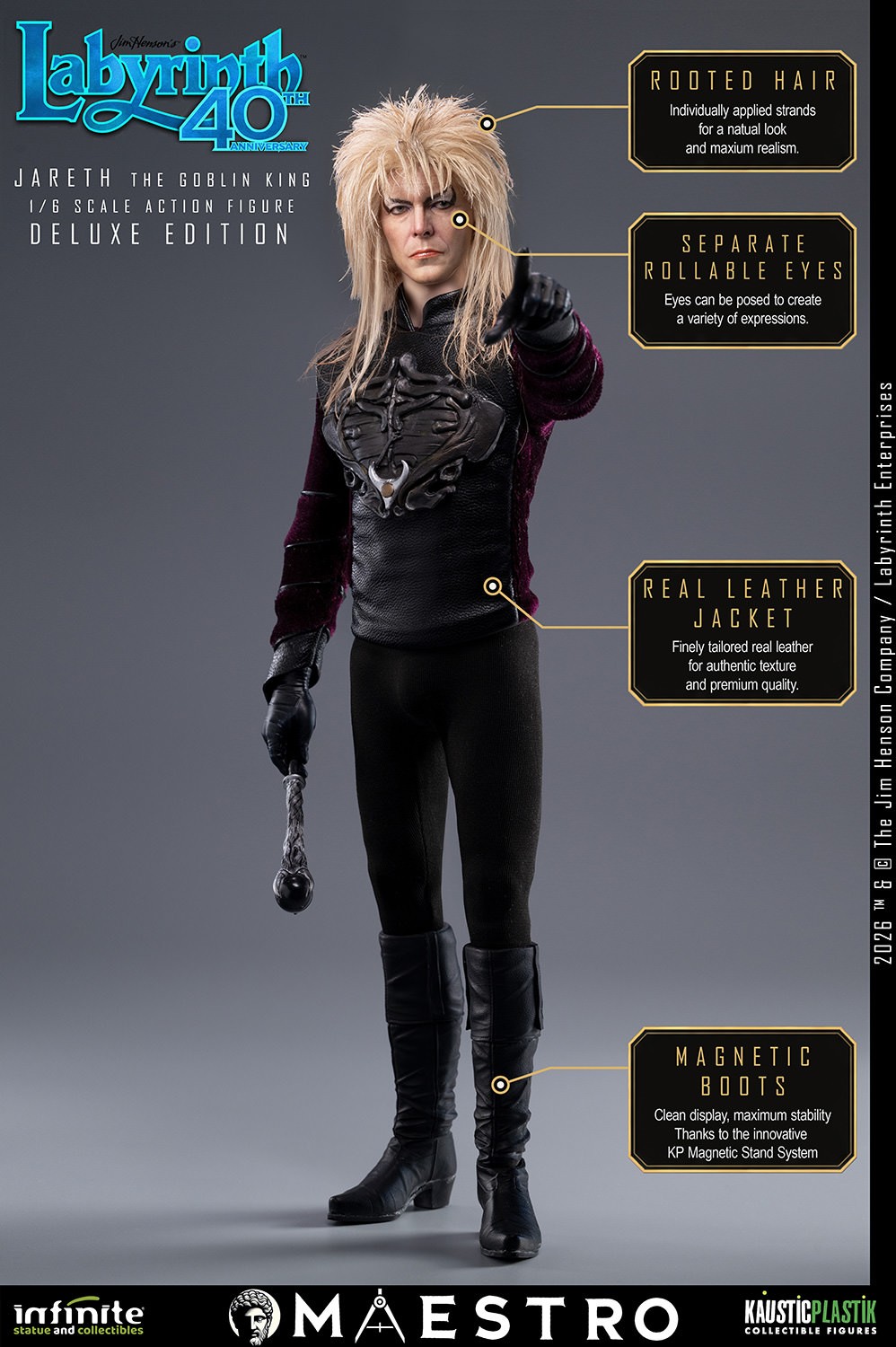 Labyrinth Jareth the Goblin King (Deluxe Edition) Sixth Scale Figure  (Prototype Shown) View 8