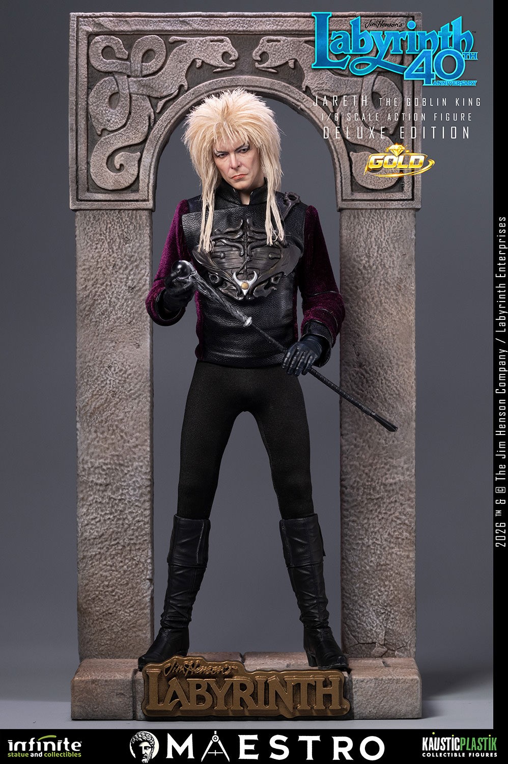 Labyrinth Jareth the Goblin King (Deluxe Edition) Gold Sixth Scale Figure  (Prototype Shown) View 12