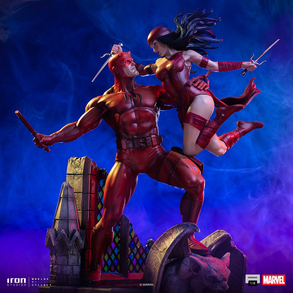 Marvel Daredevil and Elektra Statues  (Prototype Shown) View 1