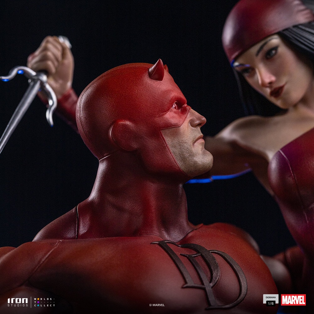 Marvel Daredevil and Elektra Statues  (Prototype Shown) View 8
