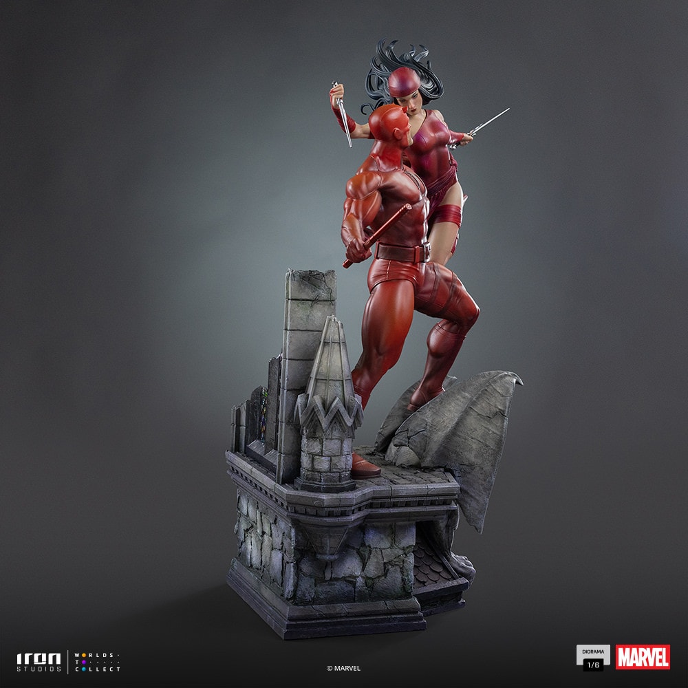 Marvel Daredevil and Elektra Statues  (Prototype Shown) View 16