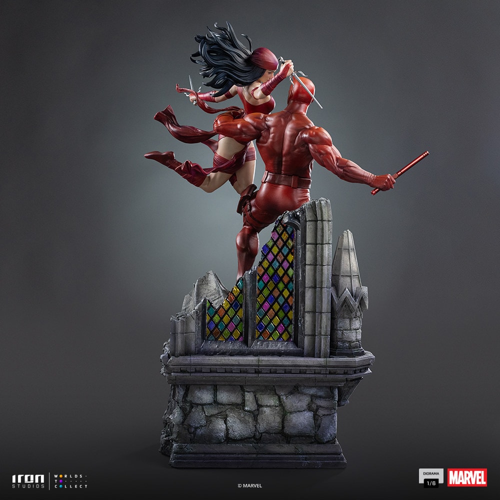 Marvel Daredevil and Elektra Statues  (Prototype Shown) View 17