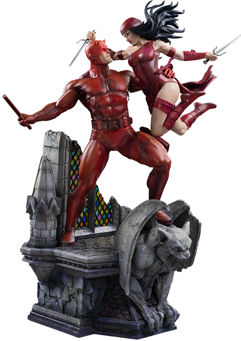 Marvel Daredevil and Elektra Statues  (Prototype Shown) View 19