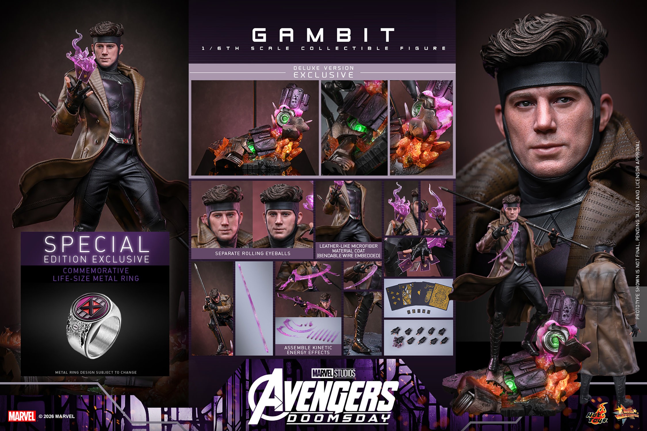 Marvel Gambit (Deluxe Version) (Special Edition) Sixth Scale Figure  (Prototype Shown) View 23