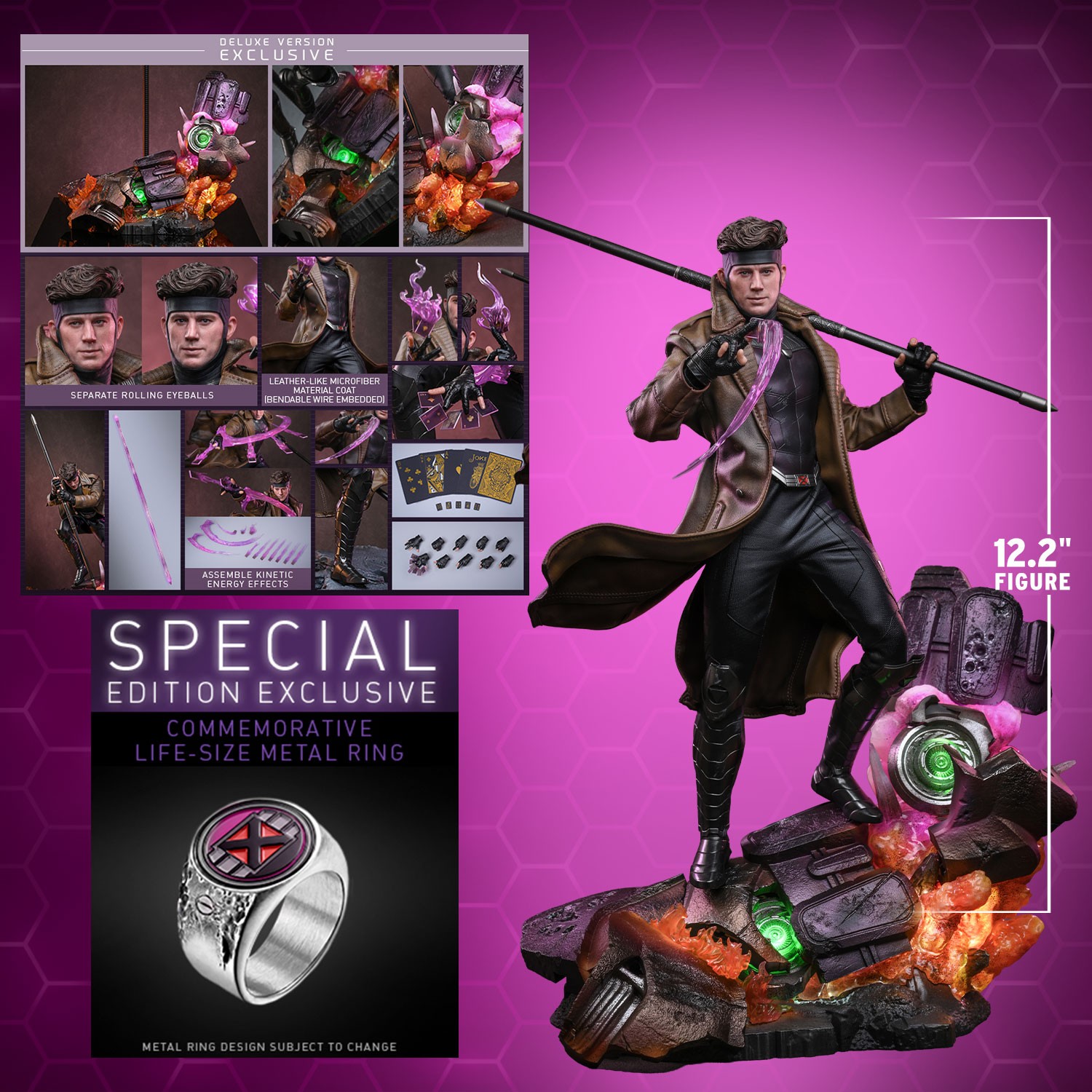 Marvel Gambit (Deluxe Version) (Special Edition) Sixth Scale Figure  (Prototype Shown) View 2