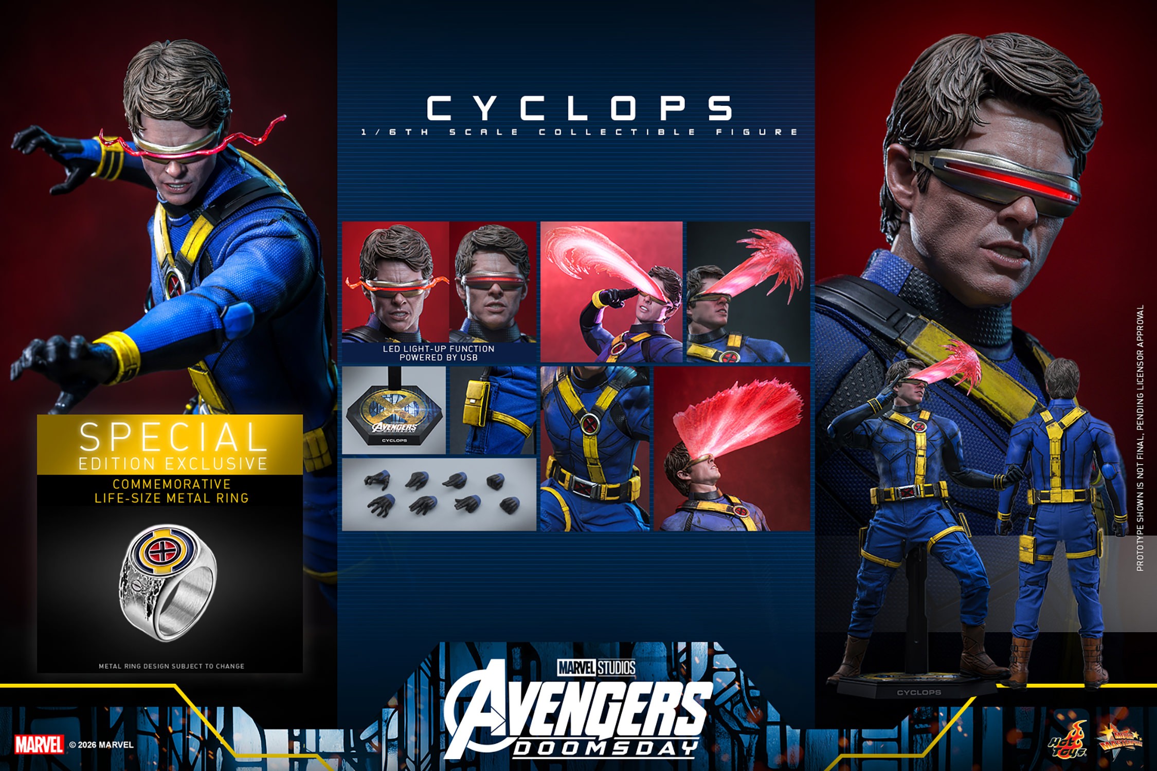 Marvel Cyclops (Special Edition) Sixth Scale Figure  (Prototype Shown) View 17