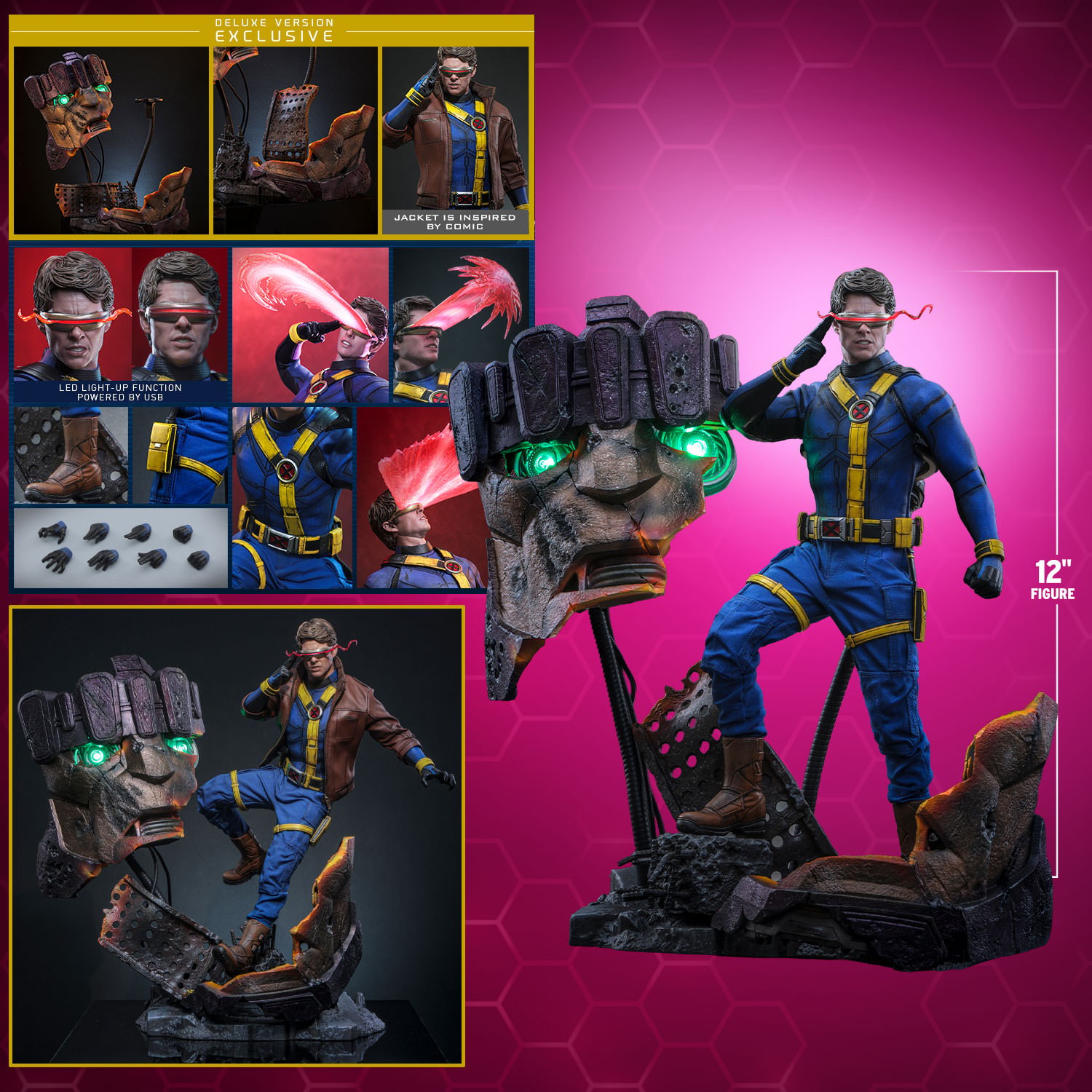 Marvel Cyclops (Deluxe Edition) Sixth Scale Figure  (Prototype Shown) View 2