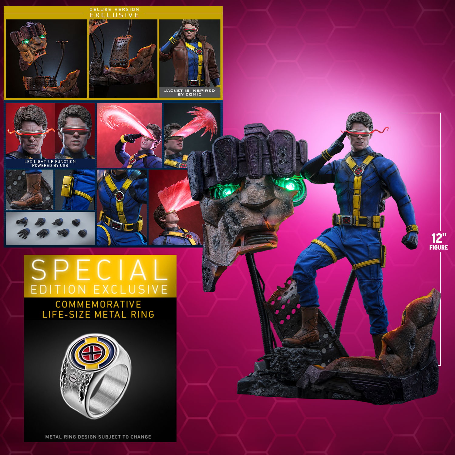 Marvel Cyclops (Deluxe Version) (Special Edition) Sixth Scale Figure  (Prototype Shown) View 2