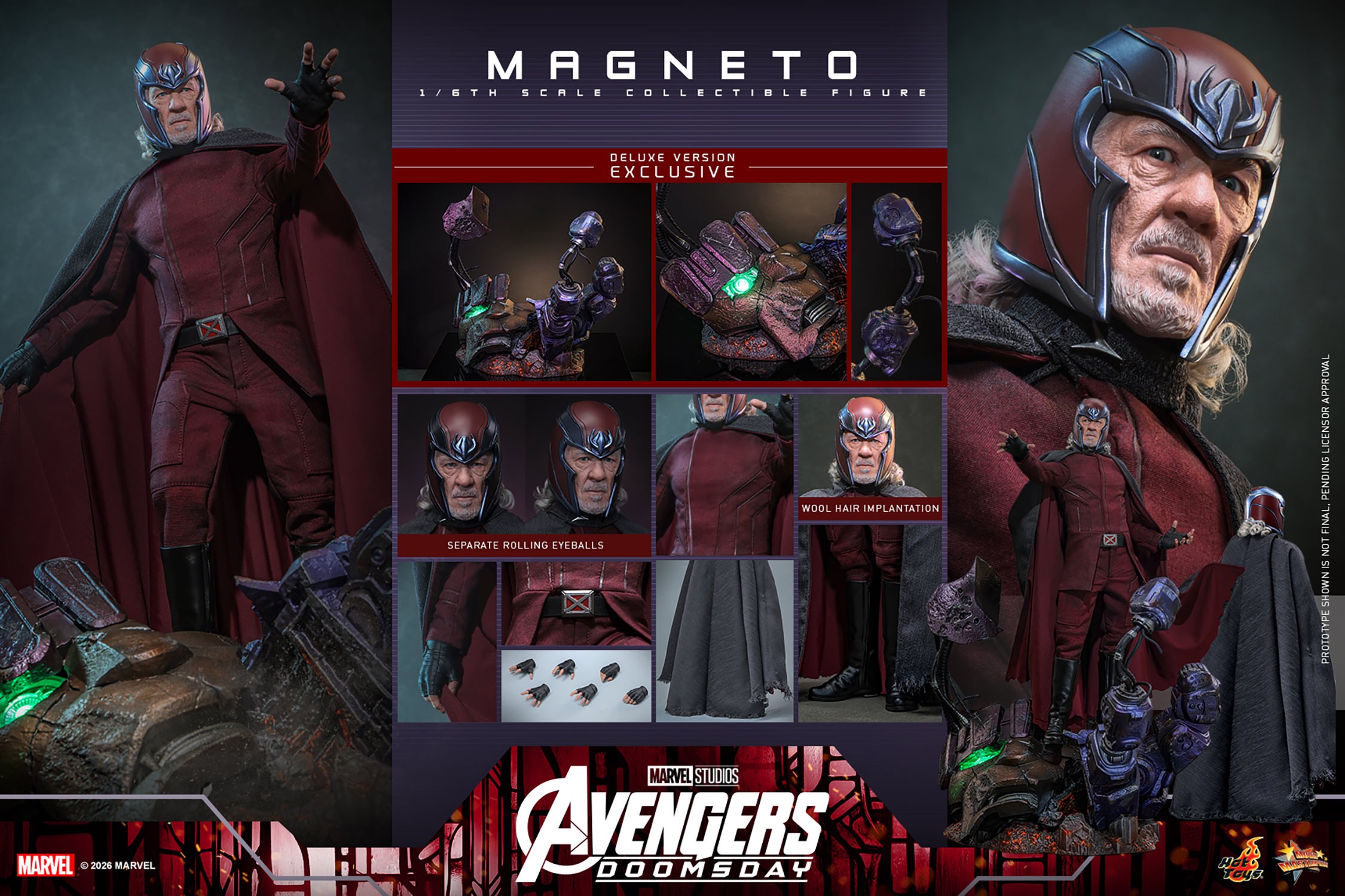 Marvel Magneto (Deluxe Version) Sixth Scale Figure  (Prototype Shown) View 24