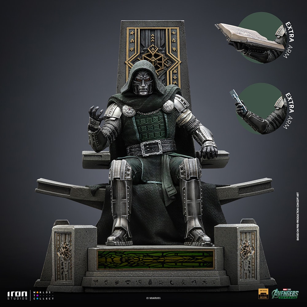 Marvel Doctor Doom on Throne 1:10 Scale Statue  (Prototype Shown) View 12