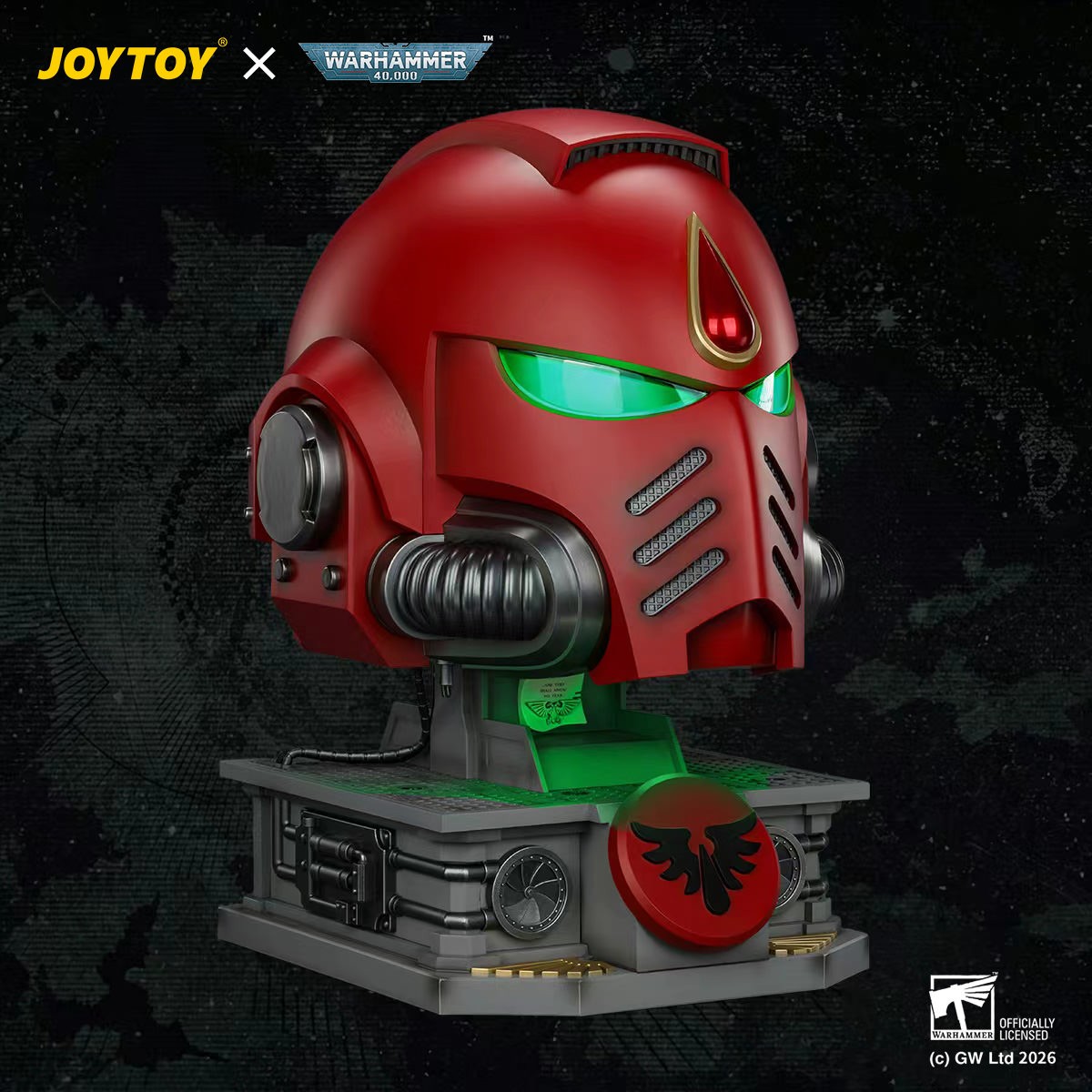Warhammer 40K Blood Angels MkX Helmet & Display Stand Prop Replica  (Prototype Shown) View 1