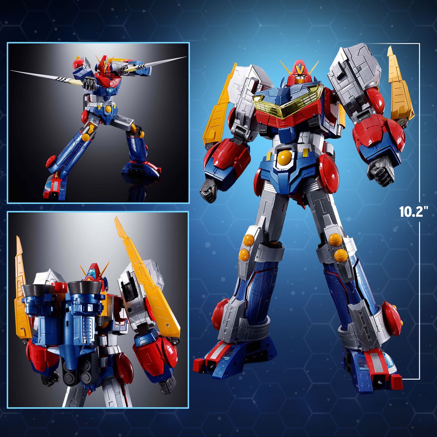 Super Electromagnetic Robo Combattler V GX-121 COM-BATTLER V6 Action Figure  (Prototype Shown) View 2