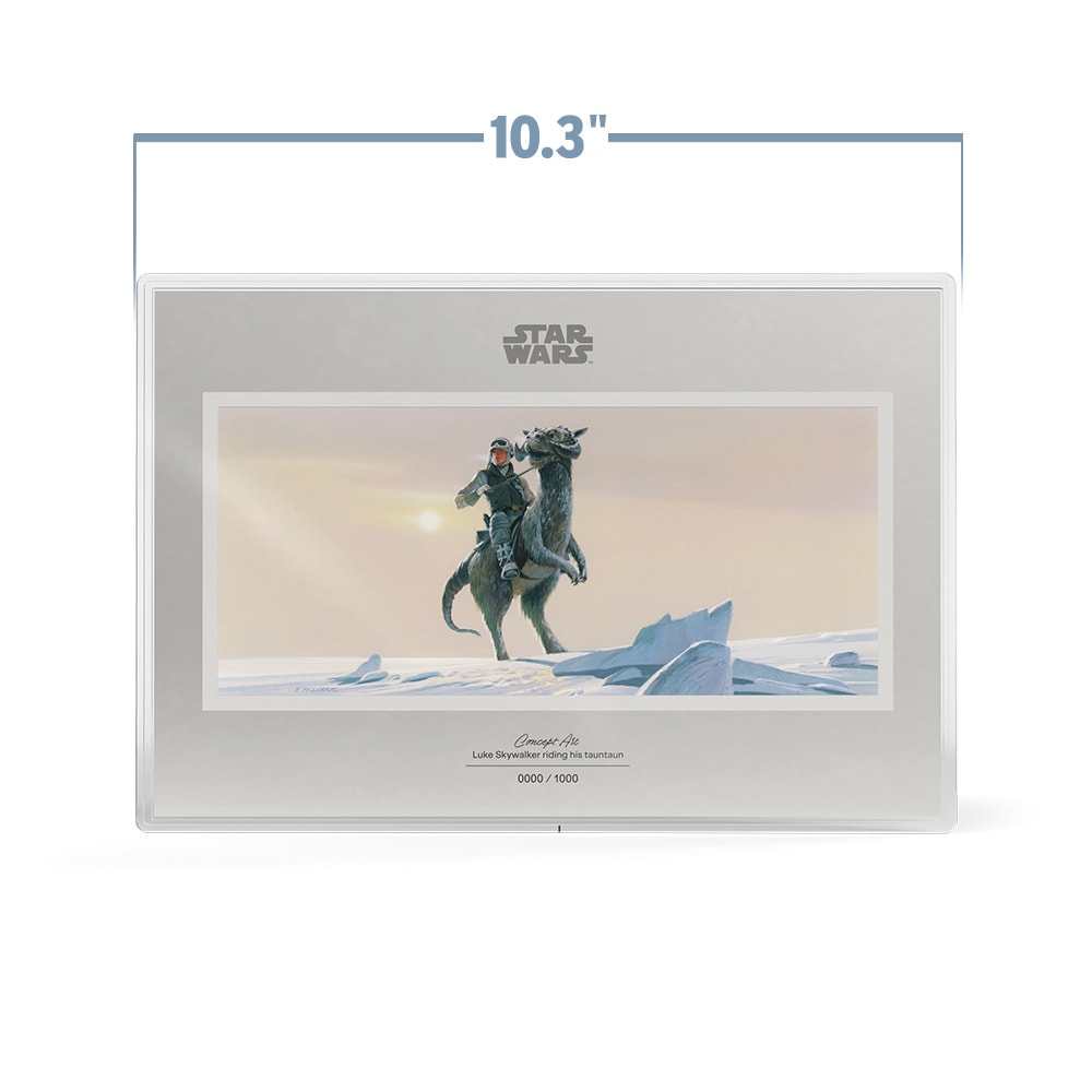 Star Wars Luke Skywalker™ riding his Tauntaun™ Silver Collectible  (Prototype Shown) View 2