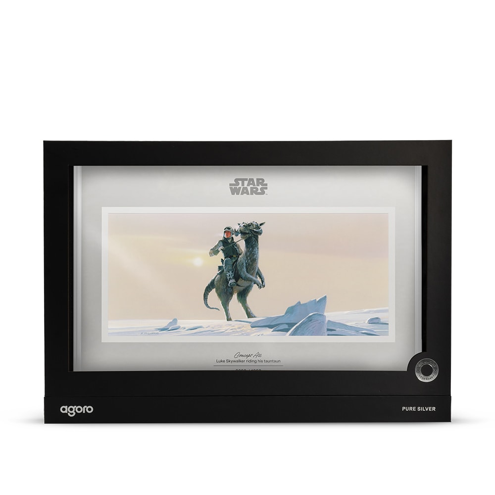 Star Wars Luke Skywalker™ riding his Tauntaun™ Silver Collectible  (Prototype Shown) View 6