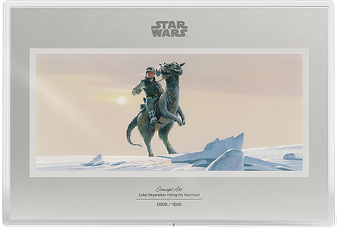 Star Wars Luke Skywalker™ riding his Tauntaun™ Silver Collectible  (Prototype Shown) View 7