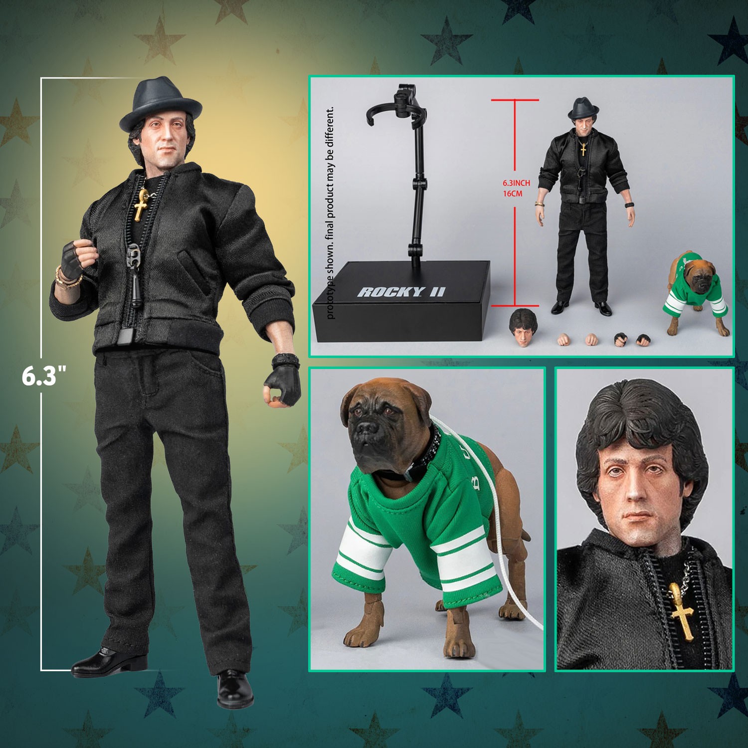 Rocky Rocky II Action Figure  (Prototype Shown) View 2