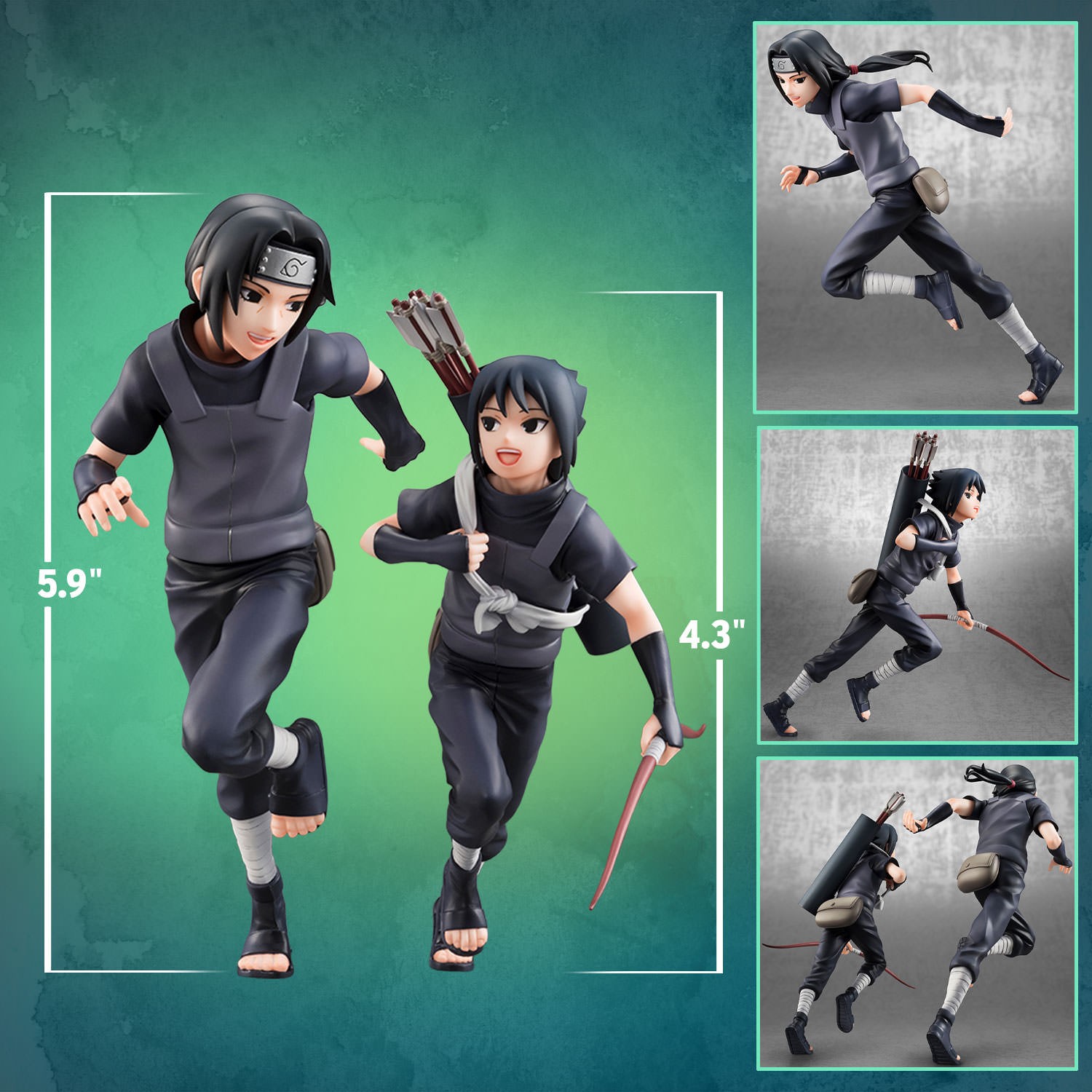 Naruto Itachi Uchiha & Sasuke Collectible Figure  (Prototype Shown) View 2