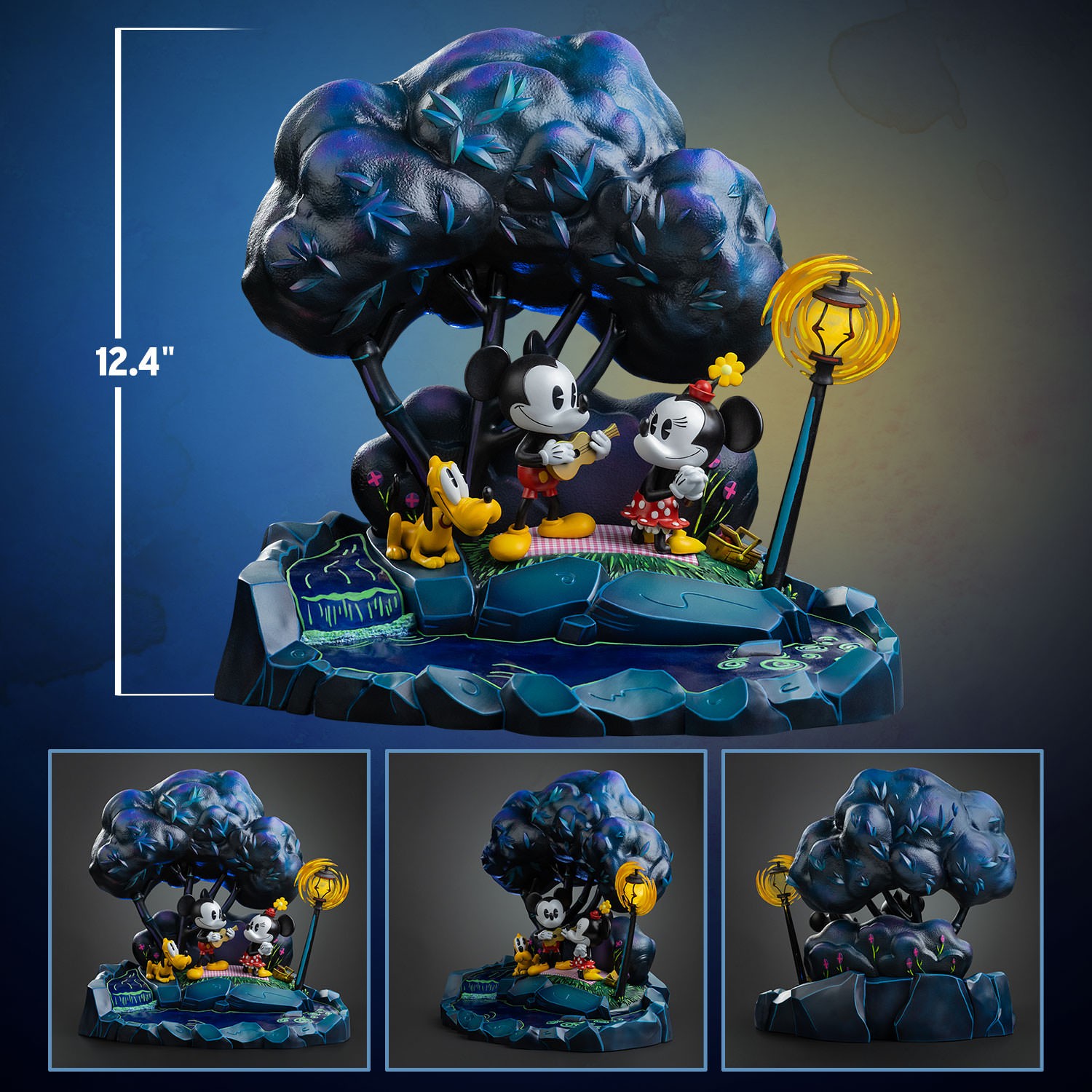Disney Mickey, Minnie, and Pluto’s Day at the Park Deluxe 1:10 Scale Statue  (Prototype Shown) View 2