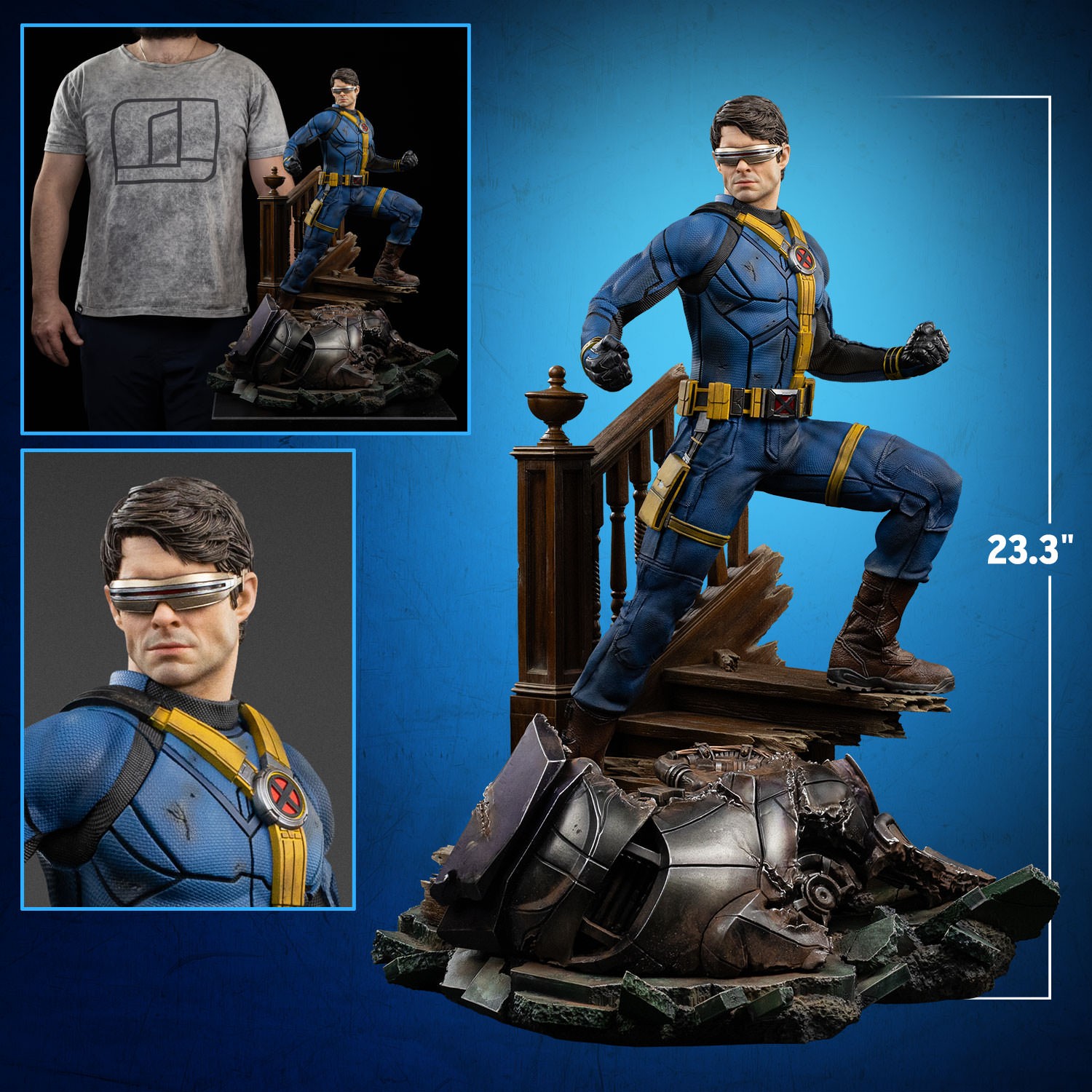 Marvel Cyclops Quarter Scale Statue  (Prototype Shown) View 2
