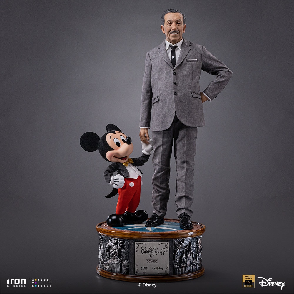 Disney Walt Disney & Mickey Mouse Quarter Scale Statue  (Prototype Shown) View 1