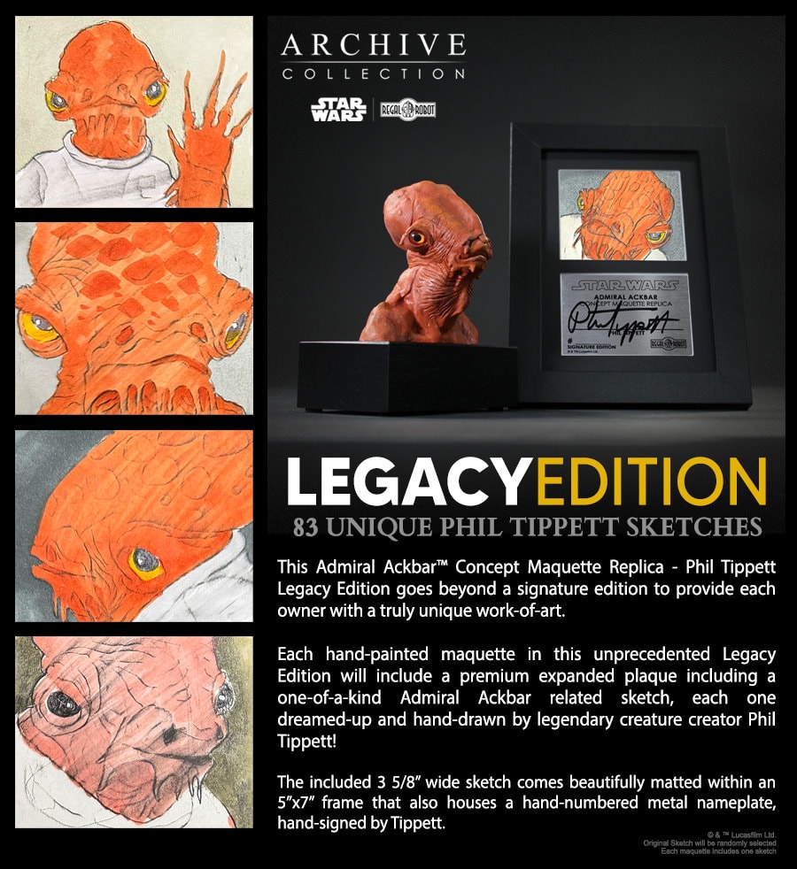 Star Wars Admiral Ackbar™ Concept Maquette (Legacy Edition) Replica  (Prototype Shown) View 2