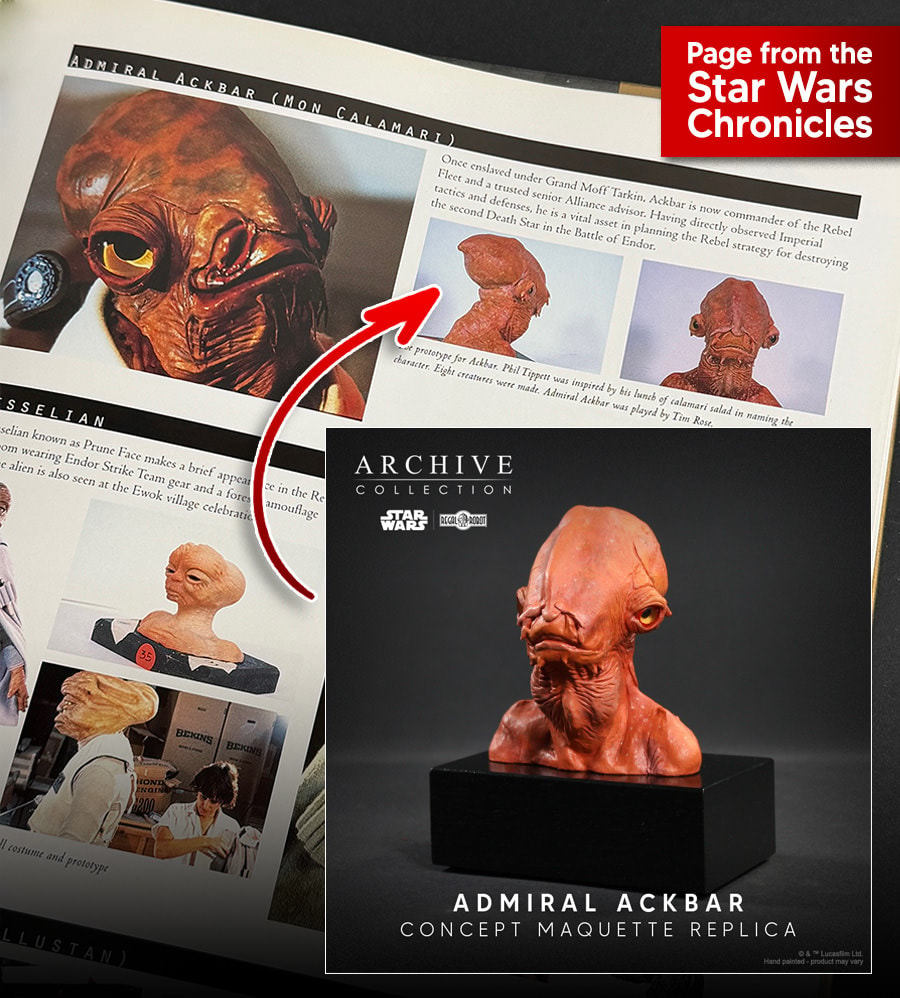 Star Wars Admiral Ackbar™ Concept Maquette (Legacy Edition) Replica  (Prototype Shown) View 8
