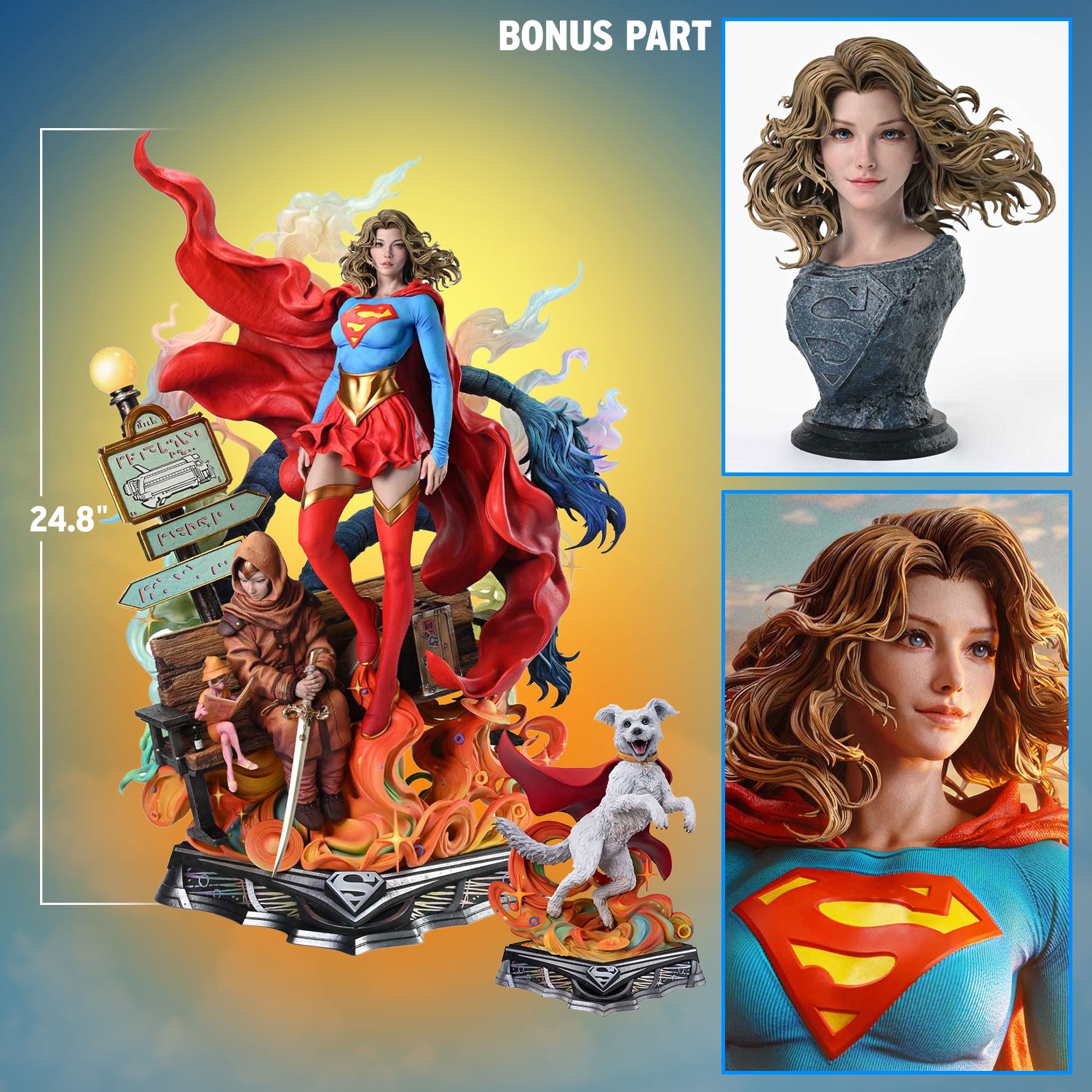 DC Comics Supergirl: Woman of Tomorrow (Bonus Version) Quarter Scale Statue  (Prototype Shown) View 2