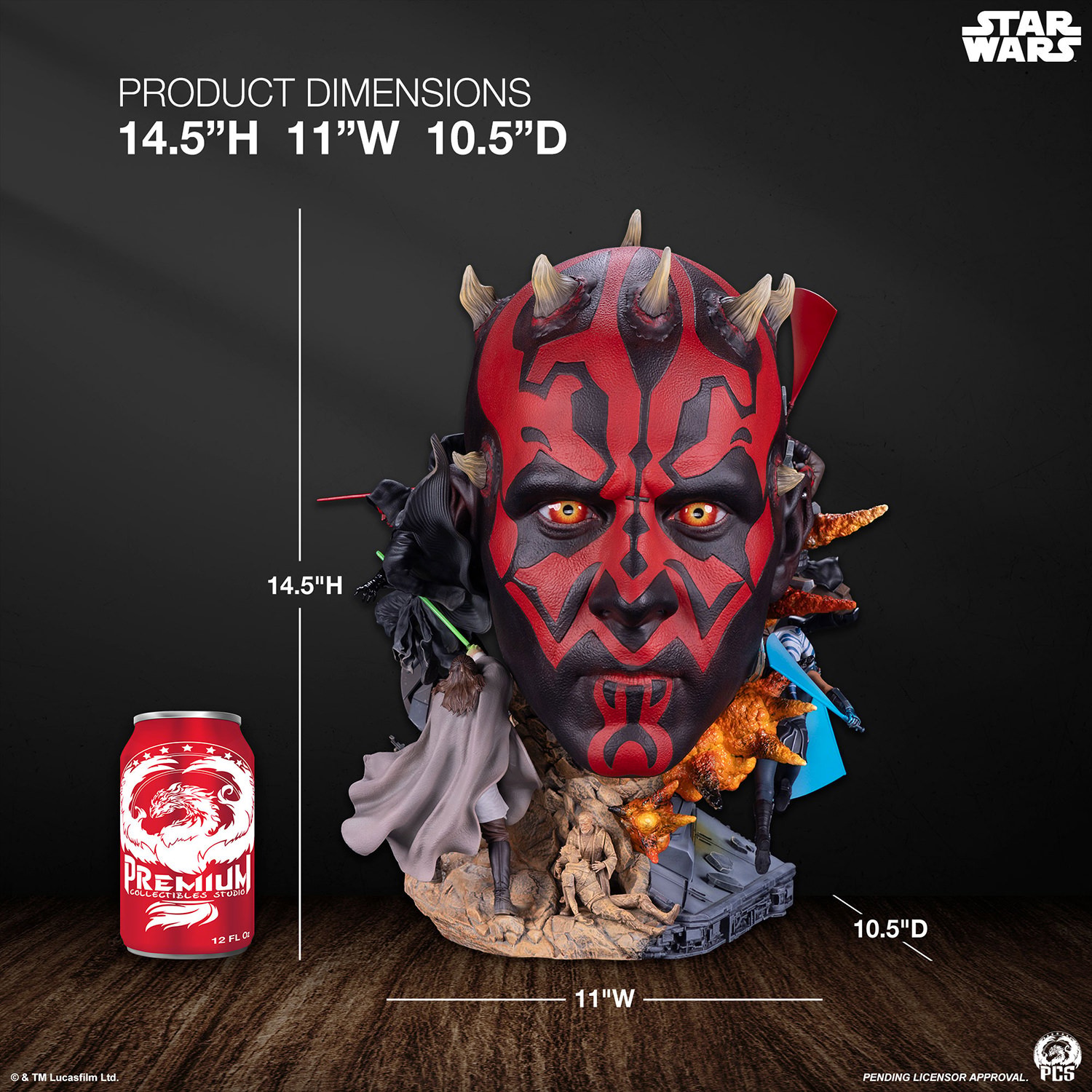 Star Wars Darth Maul Fine Art Bust  (Prototype Shown) View 2
