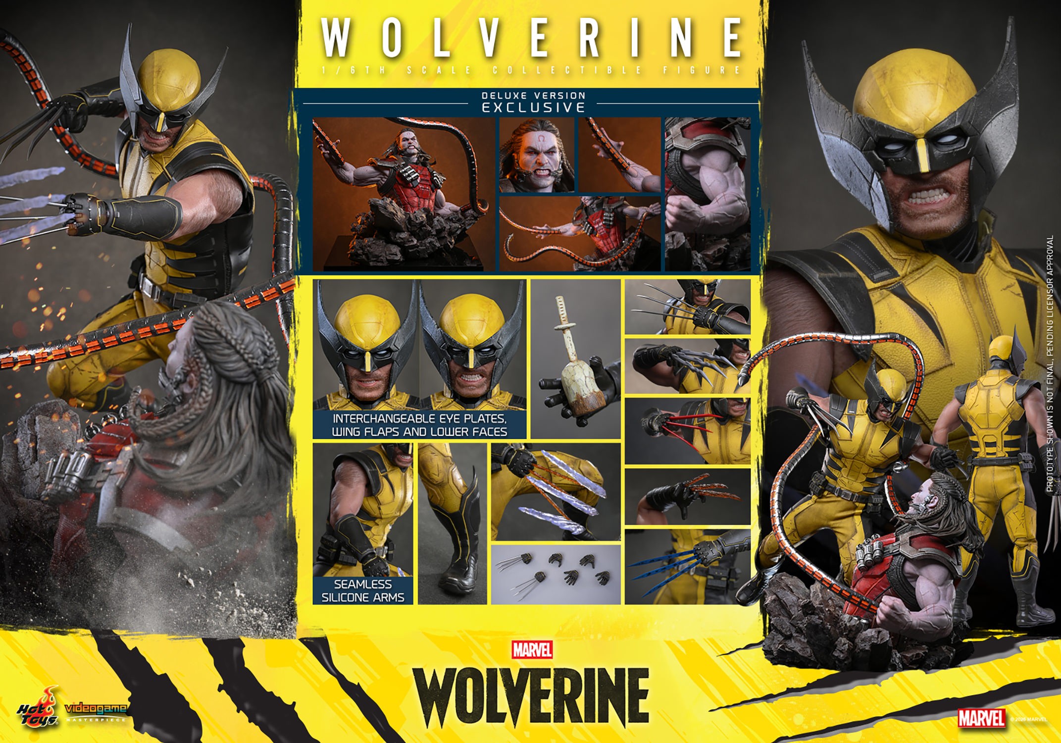 Marvel Wolverine (Deluxe Version) Sixth Scale Figure  (Prototype Shown) View 23