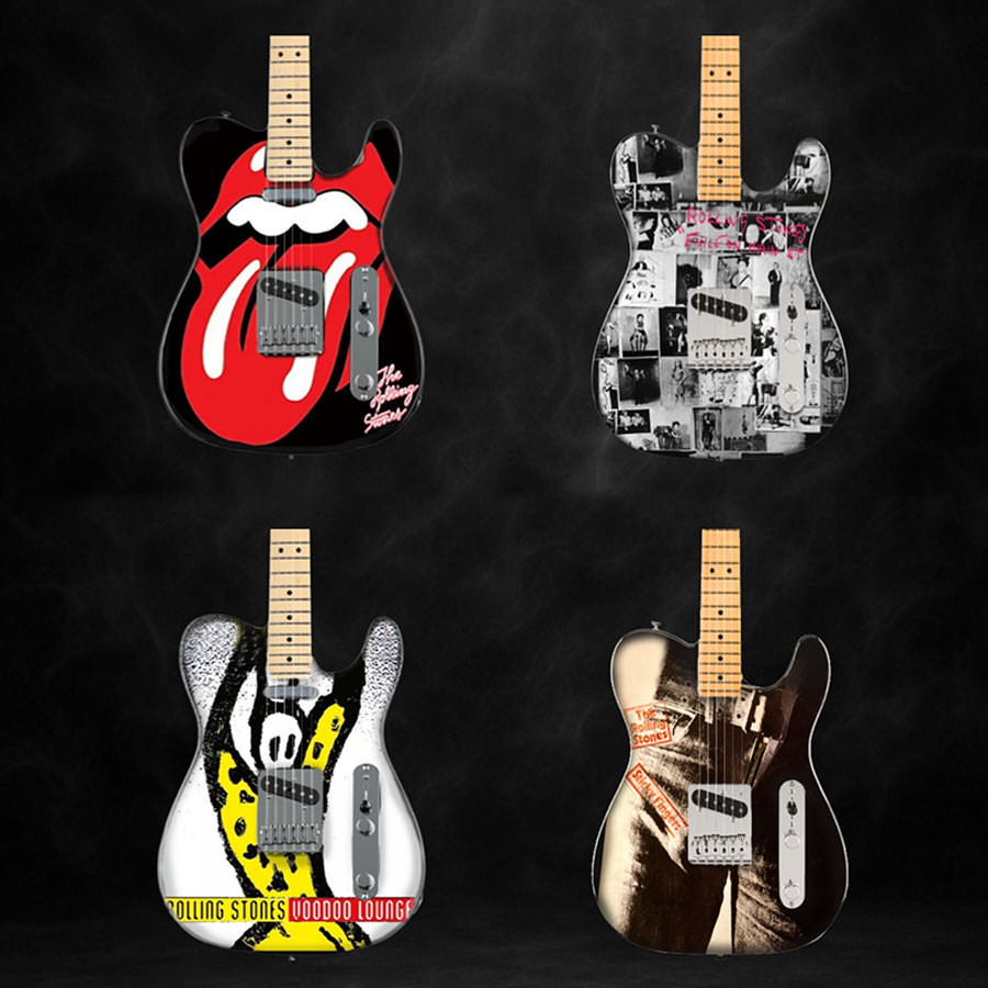 The Rolling Stones The Rolling Stones Icons Collectible Miniature Guitar Set Miniature  (Prototype Shown) View 1