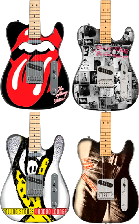 The Rolling Stones The Rolling Stones Icons Collectible Miniature Guitar Set Miniature  (Prototype Shown) View 7