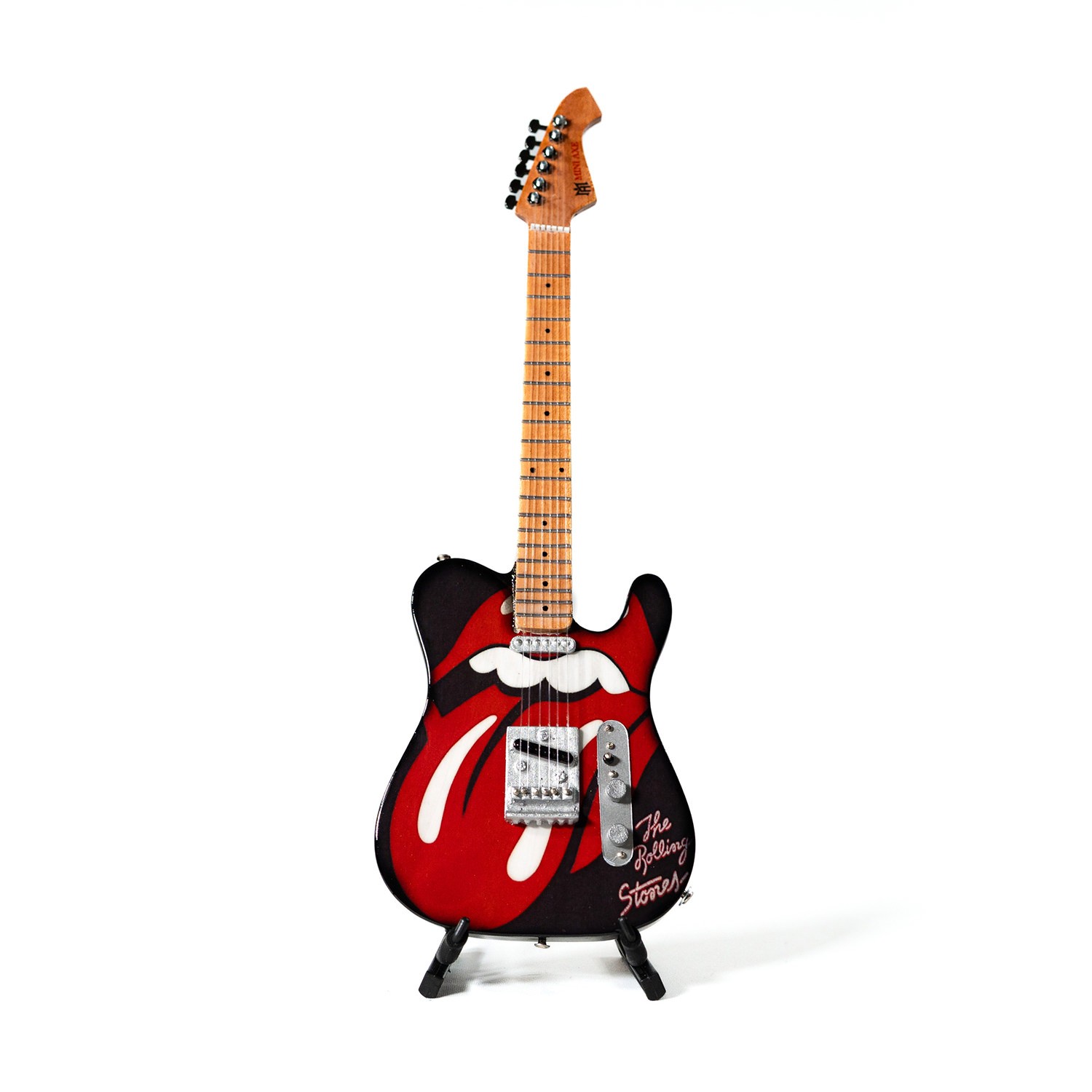 The Rolling Stones The Rolling Stones "Tongue & Lips" and "Tattoo You" Collectible Miniature Guitar Set Miniature  (Prototype Shown) View 7