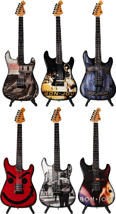 Bon Jovi Bon Jovi Collectible Miniature Guitar Set Miniature  (Prototype Shown) View 16